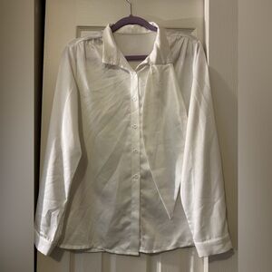 Elegant White Button-Up Blouse